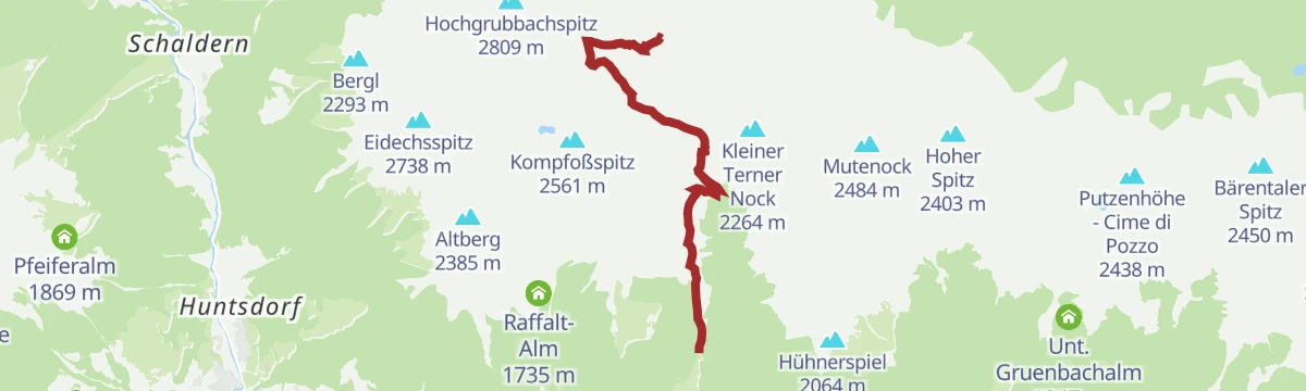 Route map: Kempspitze: A Summit Adventure for Experienced Hikers